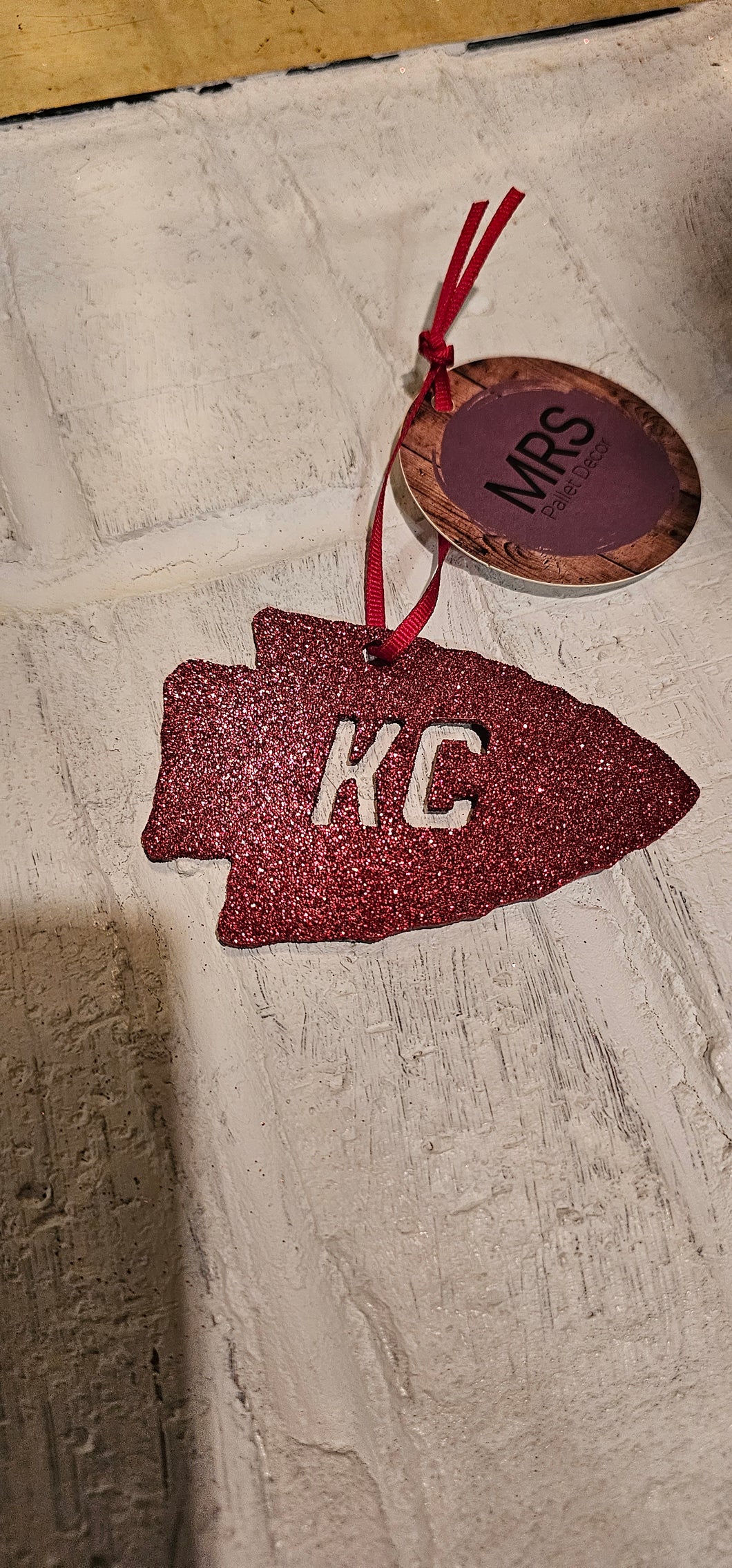 KC arrowhead shaped ornament
