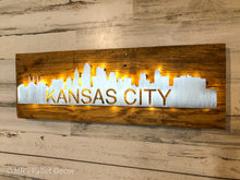 Load image into Gallery viewer, 30” backlit Kansas City skyline