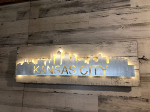 30” backlit Kansas City skyline